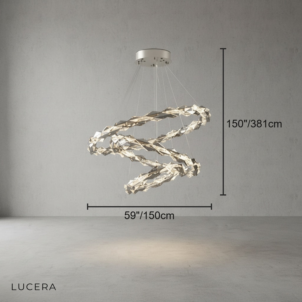 Axel K9 Crystal Chandelier - Multi-Ring LED - Chandeliers | Lucera Lighting