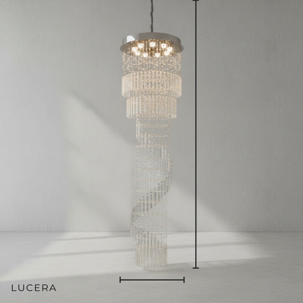 Flint Modern Crystal Flush Mount Chandelier - Chandeliers | Lucera Lighting