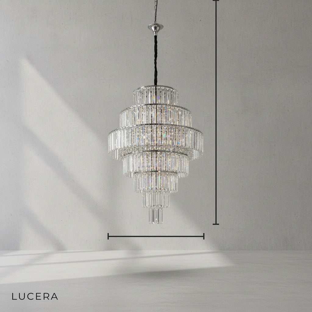 Ford French Empire Crystal LED Chandelier - Chandeliers | Lucera Lighting