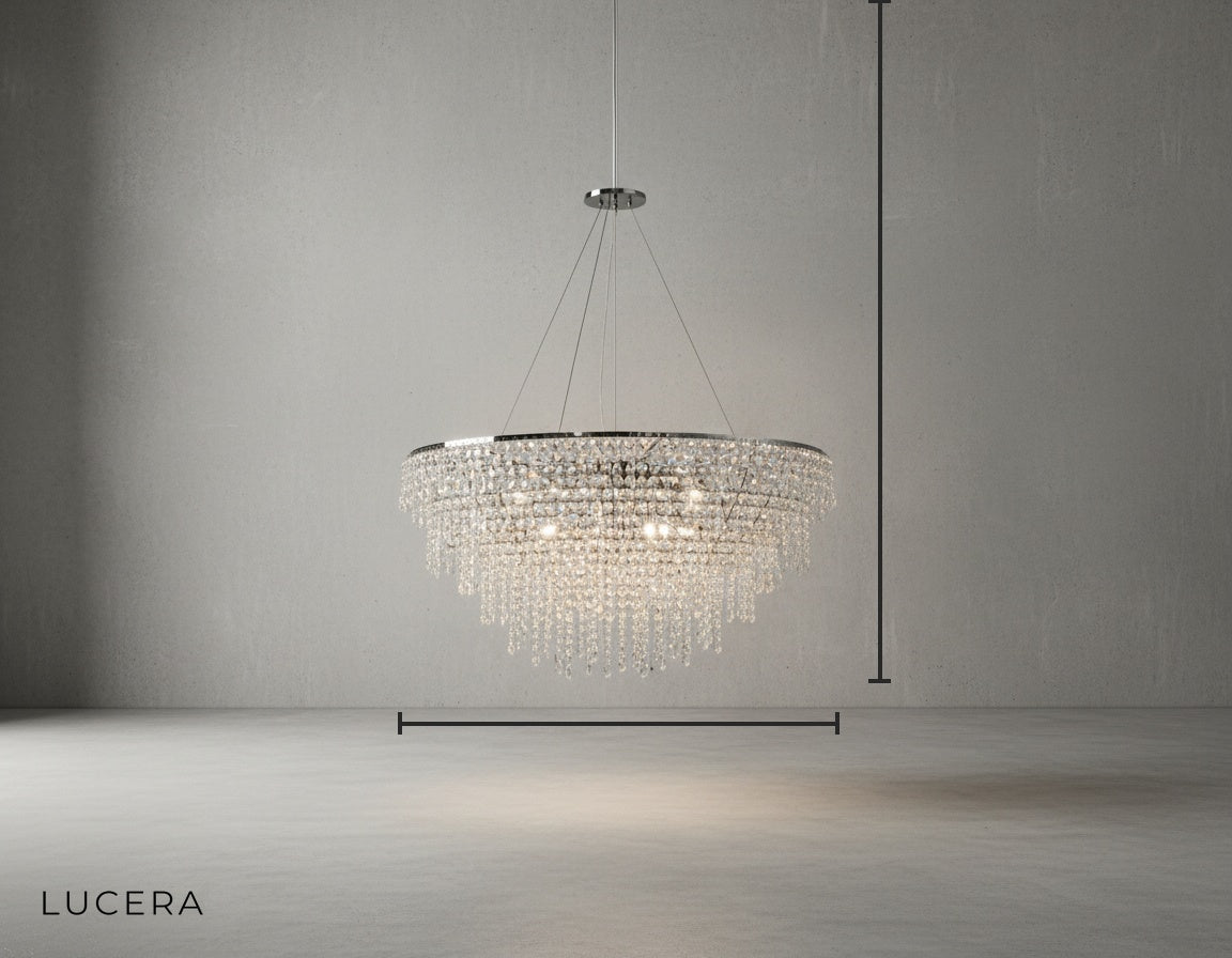 Glen Brilliant Drops Crystal Chandelier - Chandeliers | Lucera Lighting