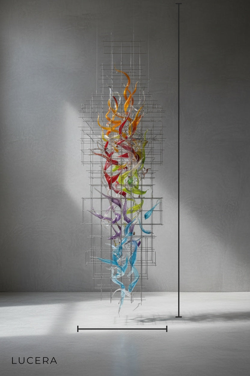 Bryn Colourful Modern Glass Chandelier - Chandeliers | Lucera Lighting