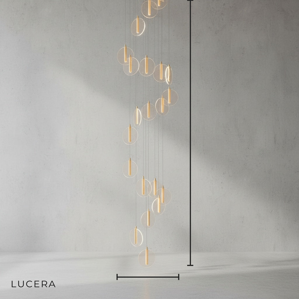 Dell Elegant Gold Circles Magic Chandelier - Chandeliers | Lucera Lighting