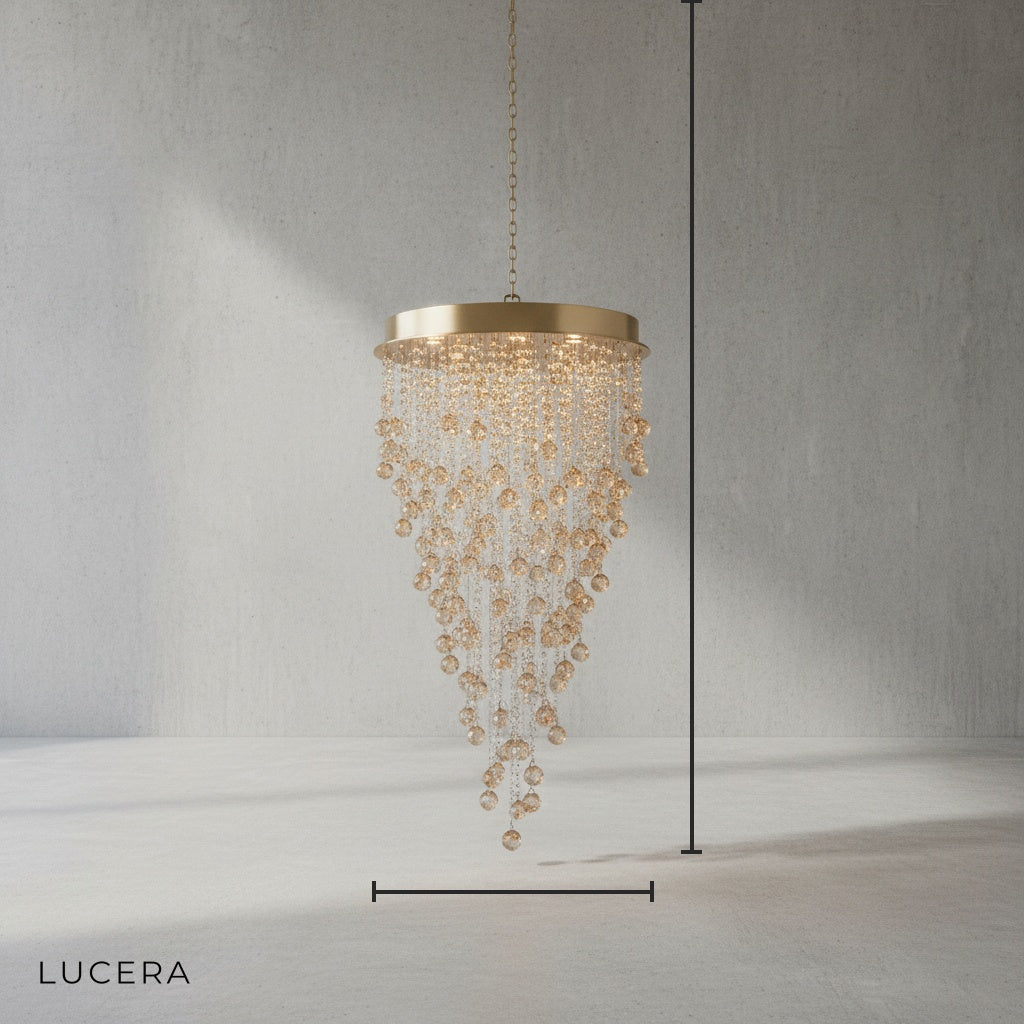 Sorn Creative Large Raindrops Crystal Chandelier - Chandeliers | Lucera Lighting