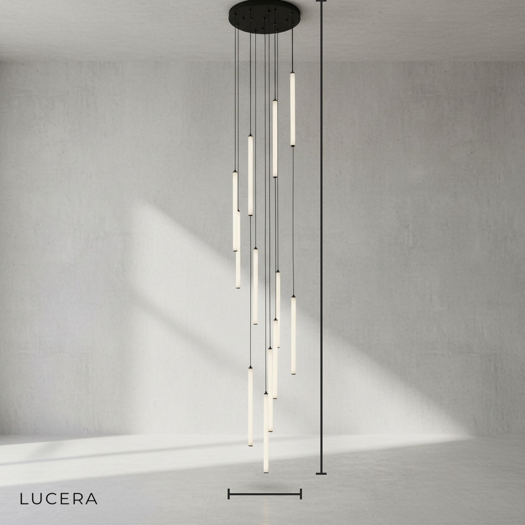 Linden Vertical Spiral Staircase Pendant Lighting - Pendant Lights | Lucera Lighting