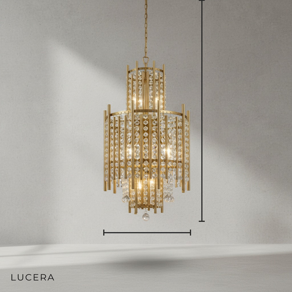 Lovage Luxury Gold Chandelier With Crystal Balls - Chandeliers | Lucera Lighting
