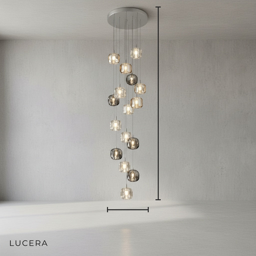 Fennel Modern Crystal Hanging Light Fixtures - Chandeliers | Lucera Lighting