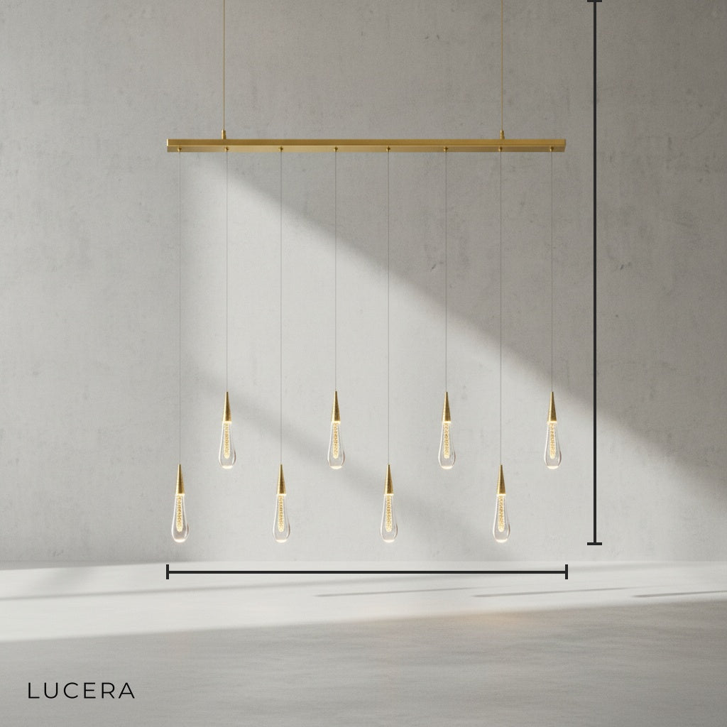 Blackthorn Water Drop Crystal Chandelier - Pendant Lights | Lucera Lighting