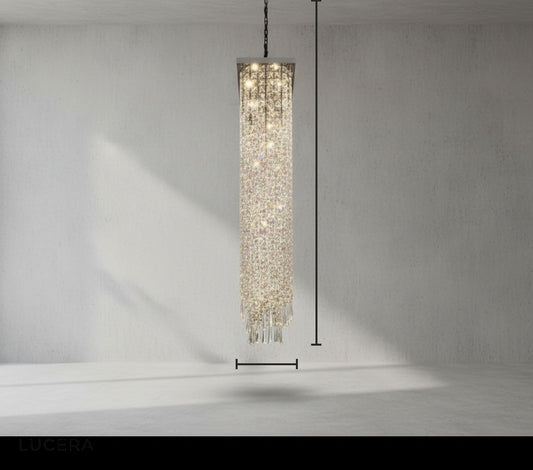 Foxglove Smoke Gray Crystal Chandelier - Chandeliers | Lucera Lighting