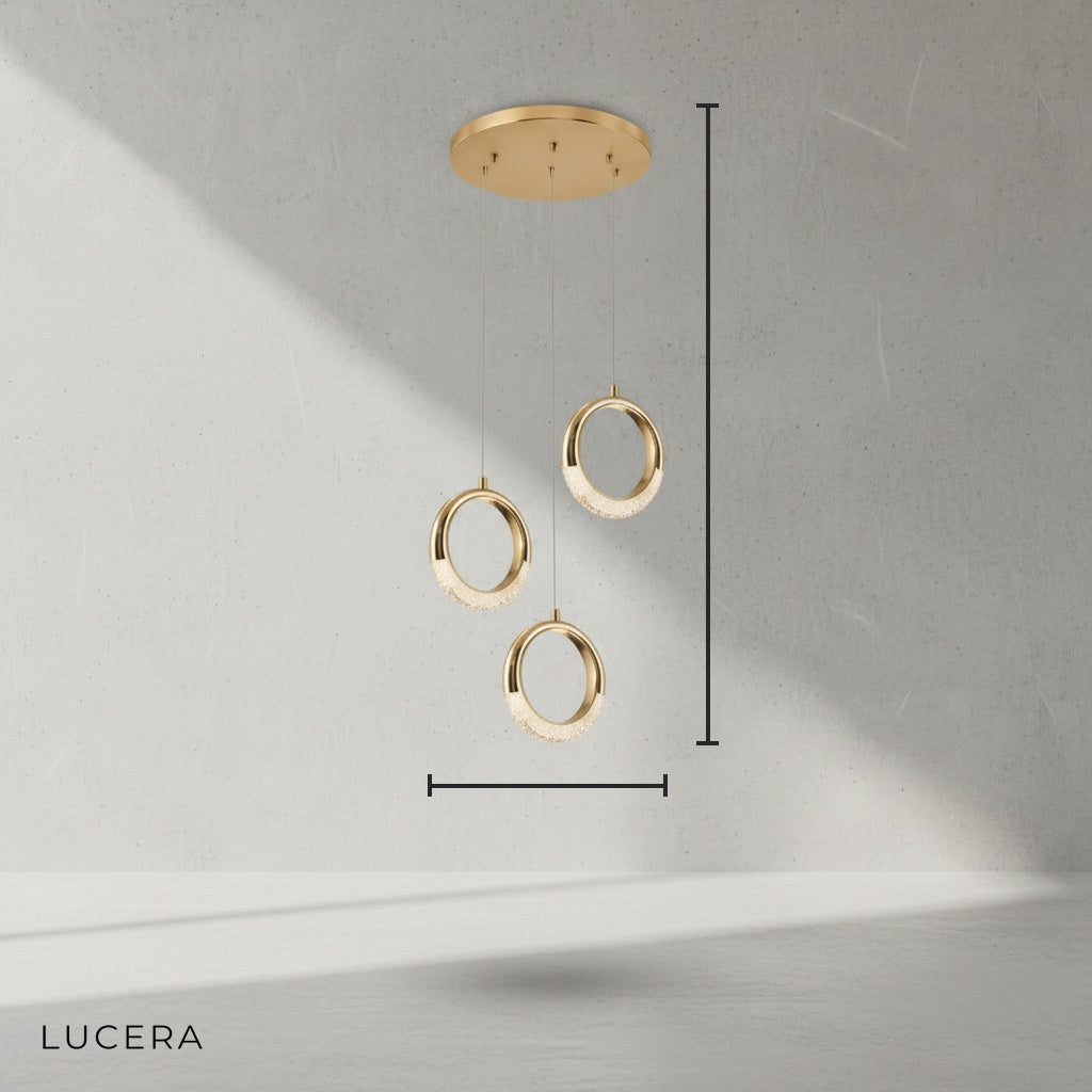 Poppy Gold Ring Pendant Light - Pendant Lights | Lucera Lighting