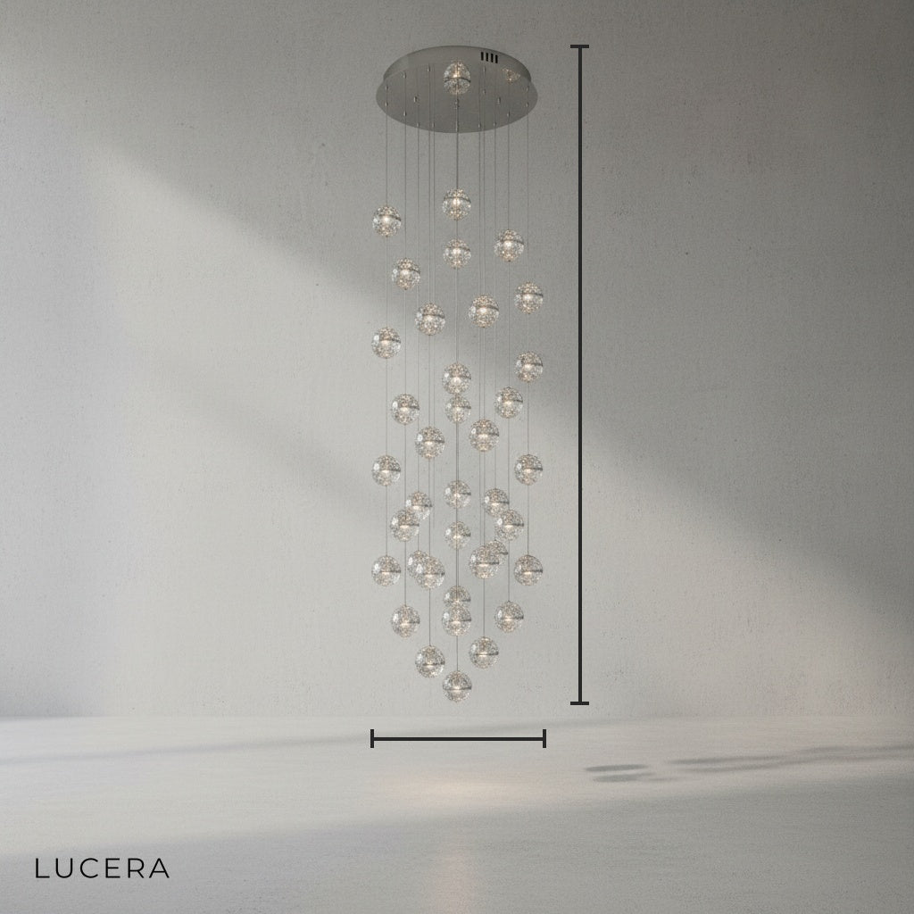 Vervain Crystal Hanging Light Fixture - Chandeliers | Lucera Lighting
