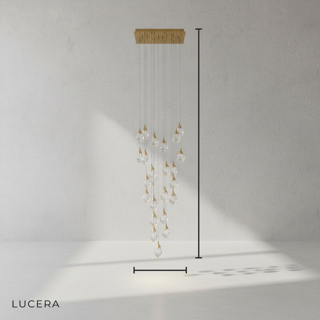 Weld Tremezzo Diamond Crystal Chandelier - Chandeliers | Lucera Lighting