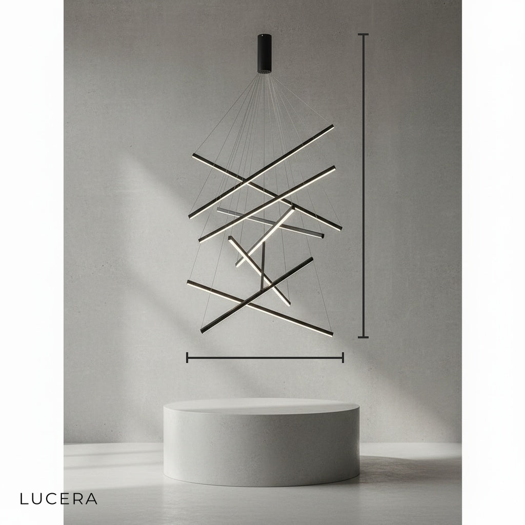Coral Black LED Chandelier - Chandeliers | Lucera Lighting