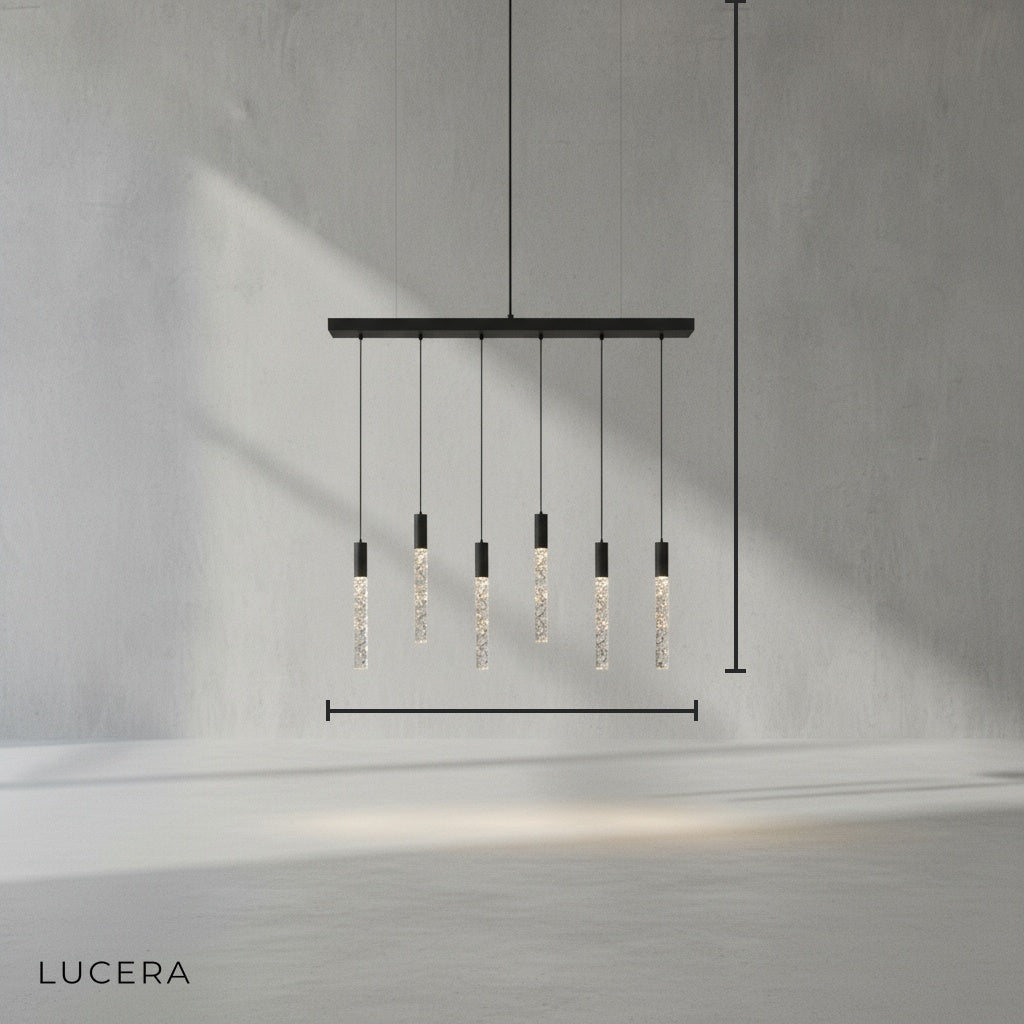 Quartz Long Staircase Crystal Chandelier - Pendant Lights | Lucera Lighting