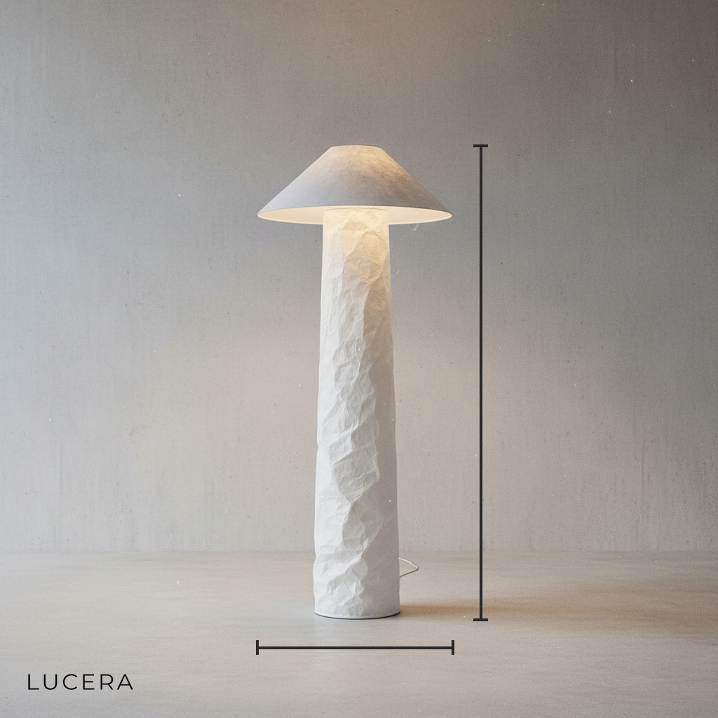 Citrine Wabi-Sabi Paper Table and Floor Lamp - Lamps | Lucera Lighting