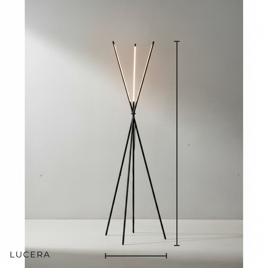 Iolite Post Modern Black LED Minimalistic Floor Lamp - Lamps | Lucera Lighting