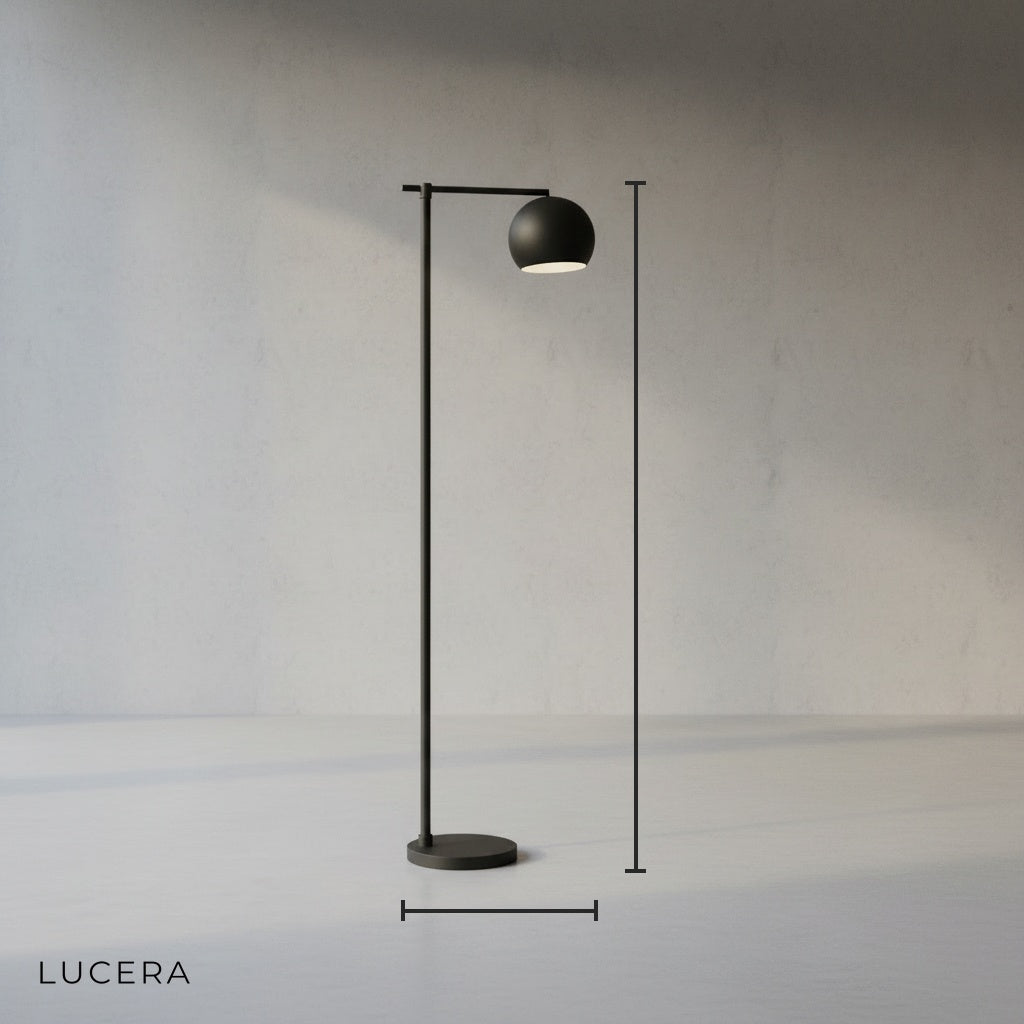Tanzanite Black and Gold Floor Lamp for Reading - Lamps | Lucera Lighting