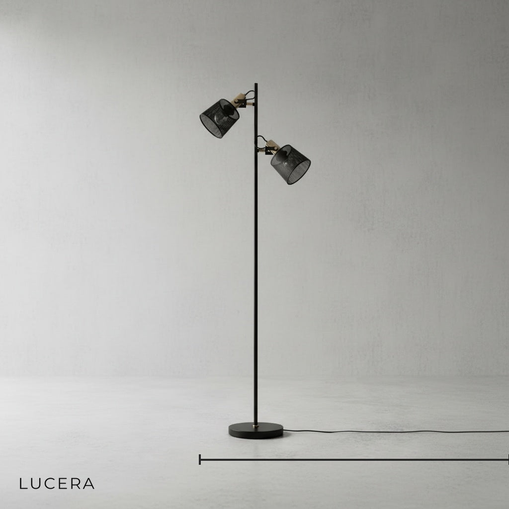 Azure Double Head Adjustable LED Floor Lamp - Lamps | Lucera Lighting