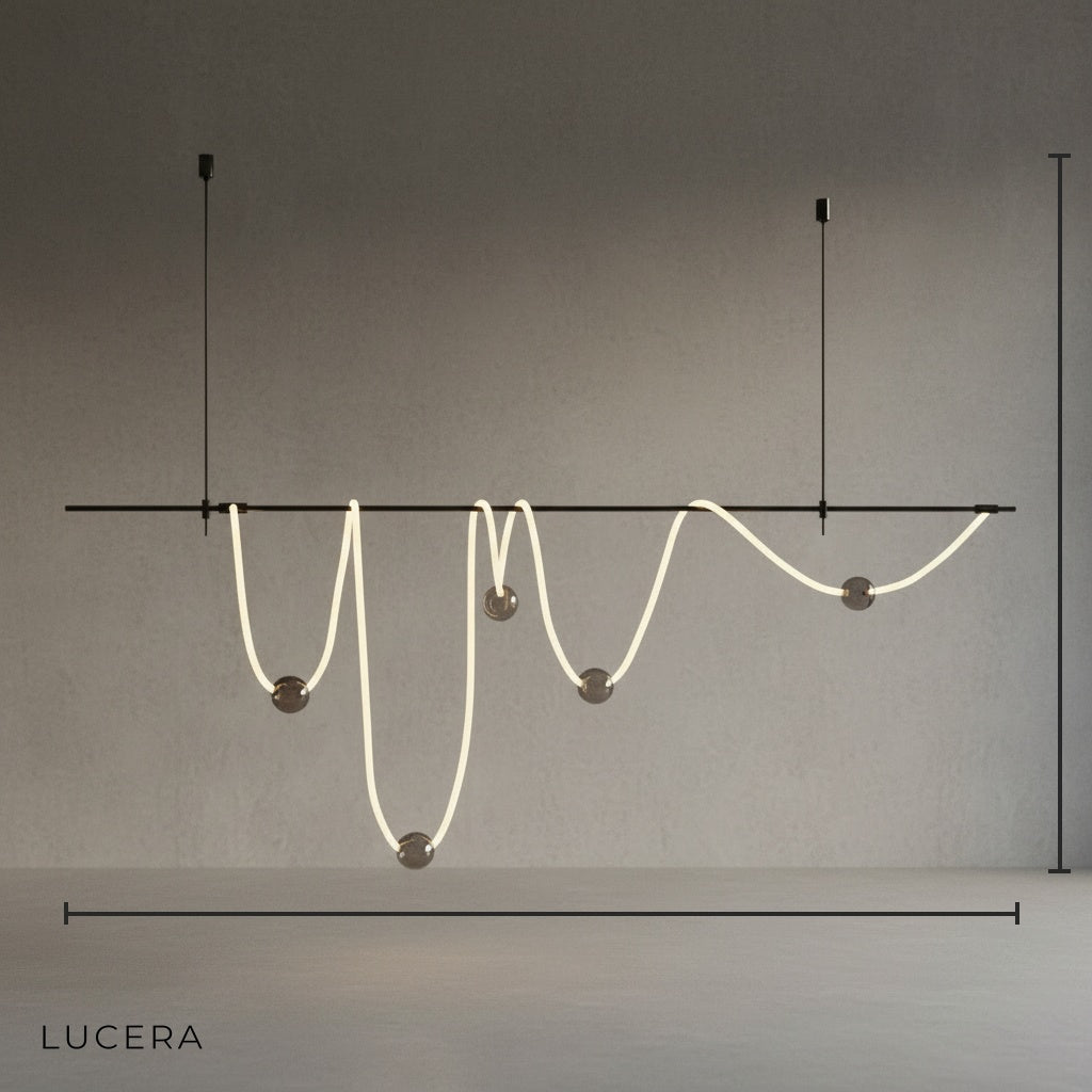 Crimson Irregular Linear LED Pendant Light - Pendant Lights | Lucera Lighting