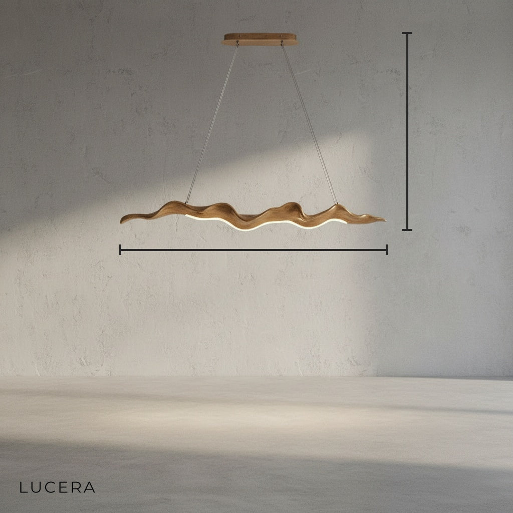 Champagne Gold Leaf-Shaped Pendant LED Chandelier - Pendant Lights | Lucera Lighting