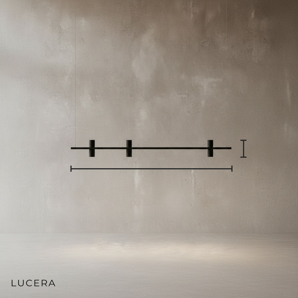 Feldgrau Minimalist Black Copper Stone Chandelier - Pendant Lights | Lucera Lighting