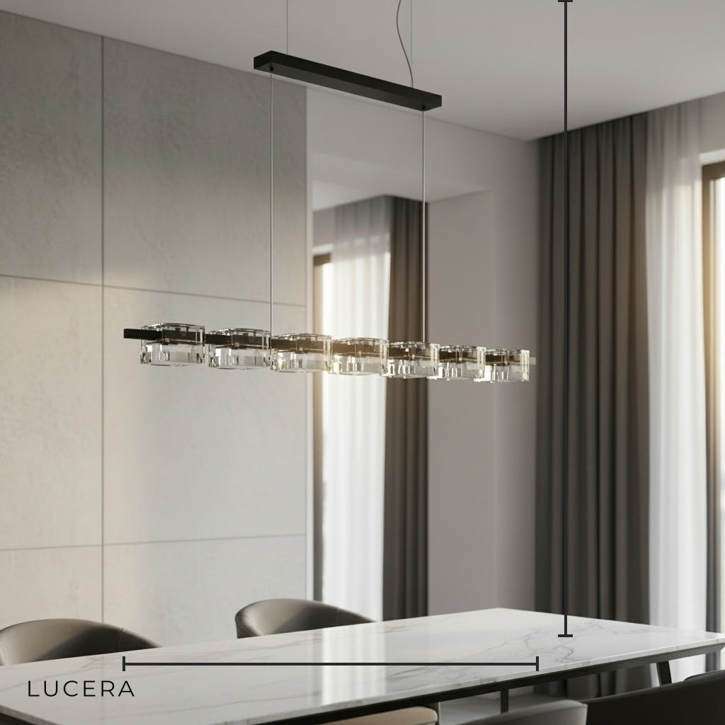 Gamboge Glass Cubes Chandelier - Pendant Lights | Lucera Lighting