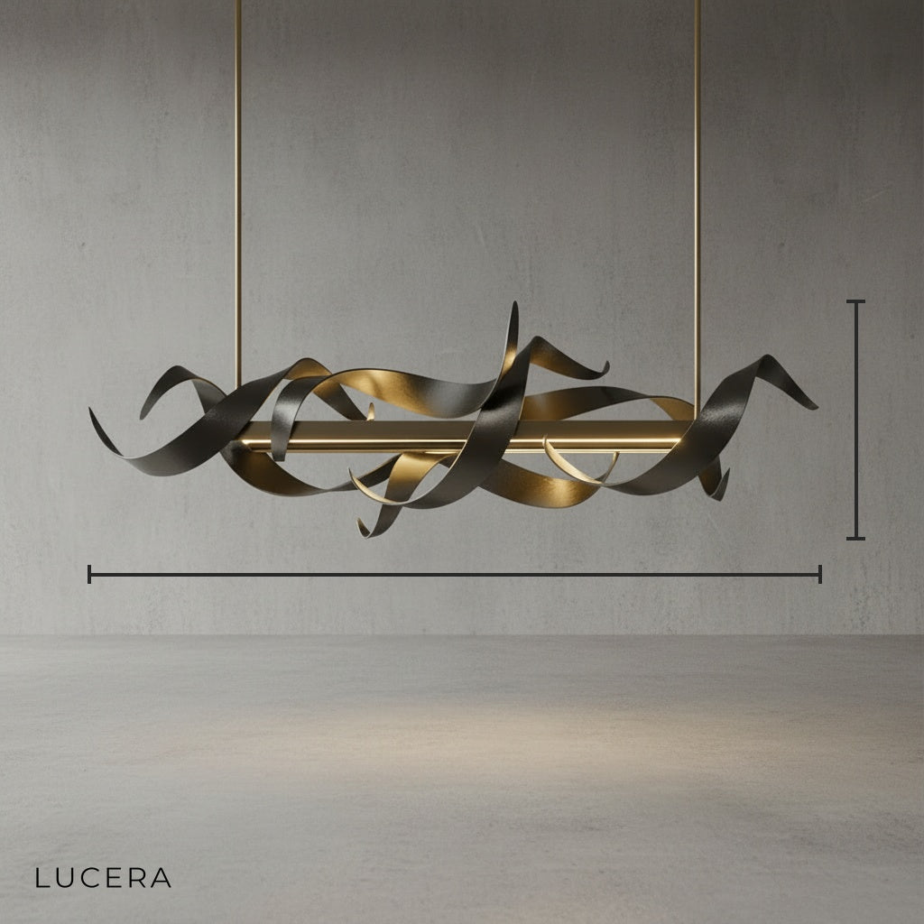 Heliotrope Modern Black Rectangle Chandelier - Pendant Lights | Lucera Lighting