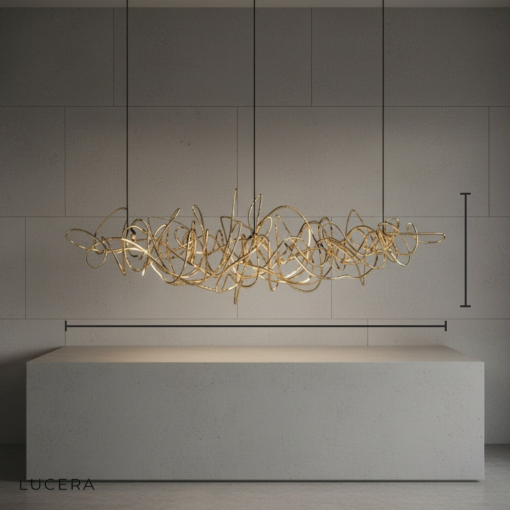 Isabelline Rectangle Chandelier - Chandeliers | Lucera Lighting