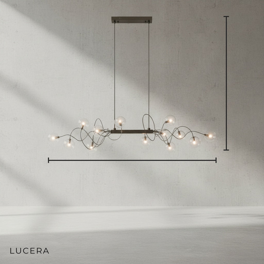 Astrid Abstract LED Glass Chandelier - Chandeliers | Lucera Lighting