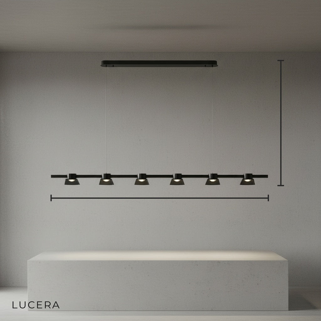 Gunnar Nordic Linear LED Chandelier - Pendant Lights | Lucera Lighting