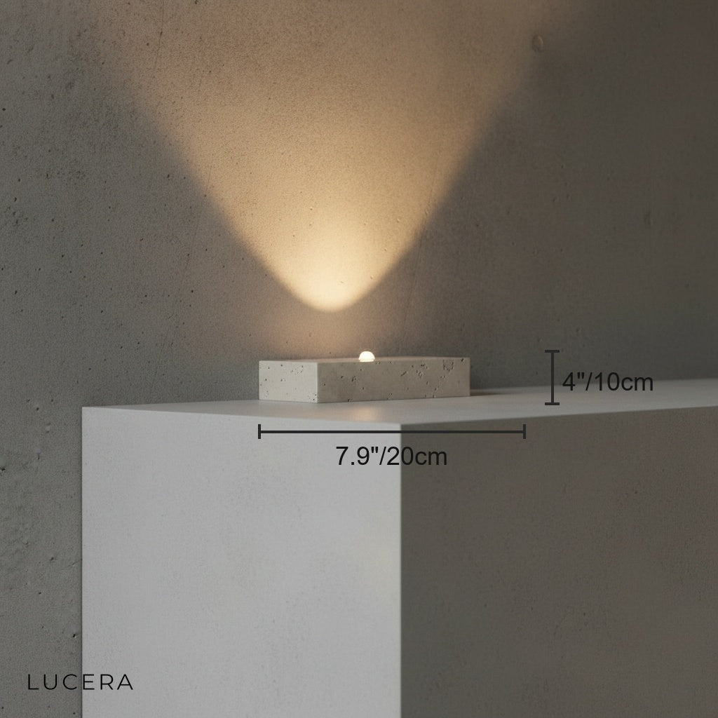 Draco Travertine Wall Lamp - Exterior wall | Lucera Lighting
