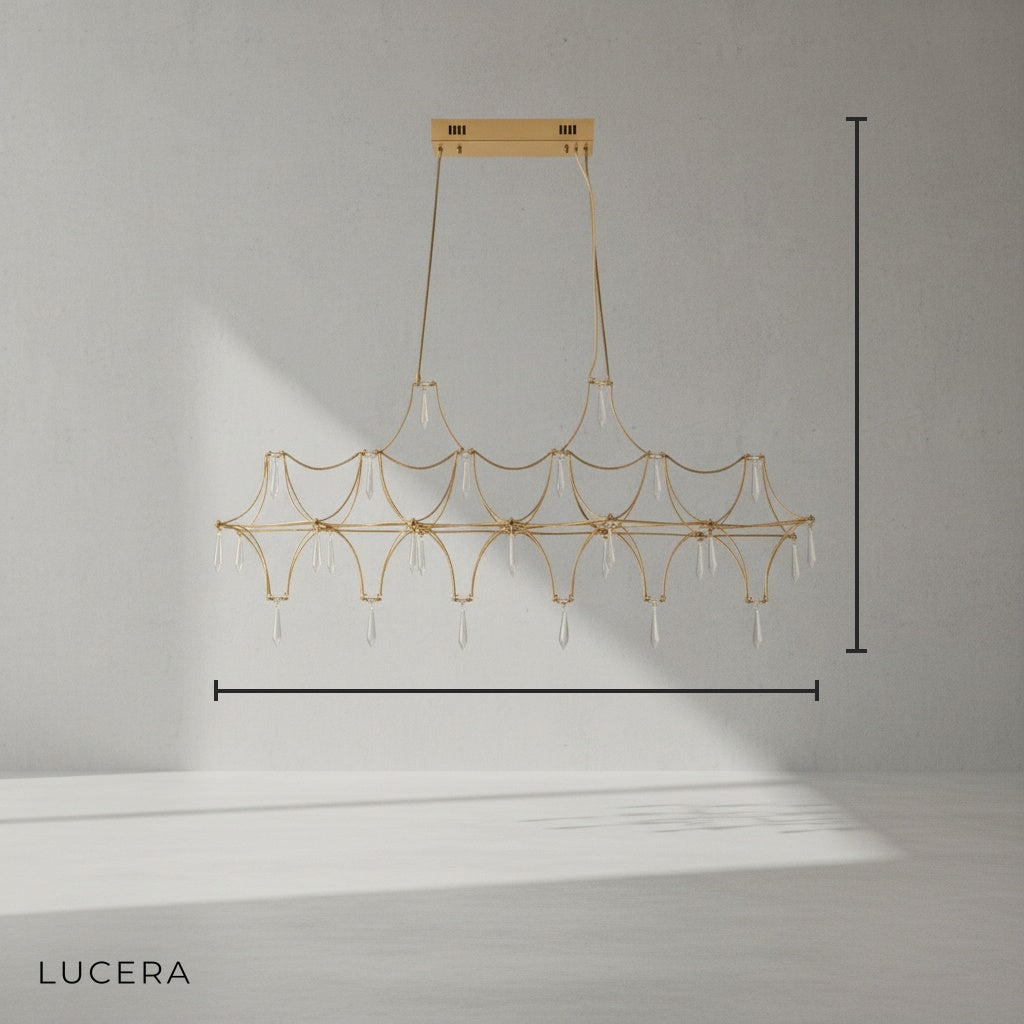 Leif Crystal Stainless Steel Chandelier - Chandeliers | Lucera Lighting