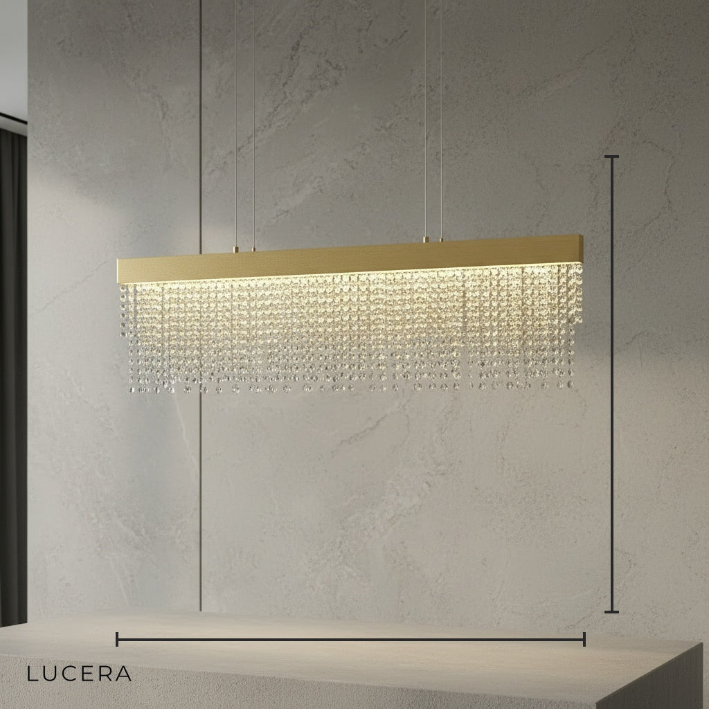 Ylva Raindrops Shining LED Crystal Chandelier - Pendant Lights | Lucera Lighting