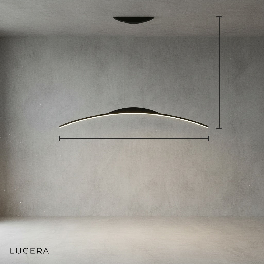 Edda Minimalist Black Chandelier - Pendant Lights | Lucera Lighting