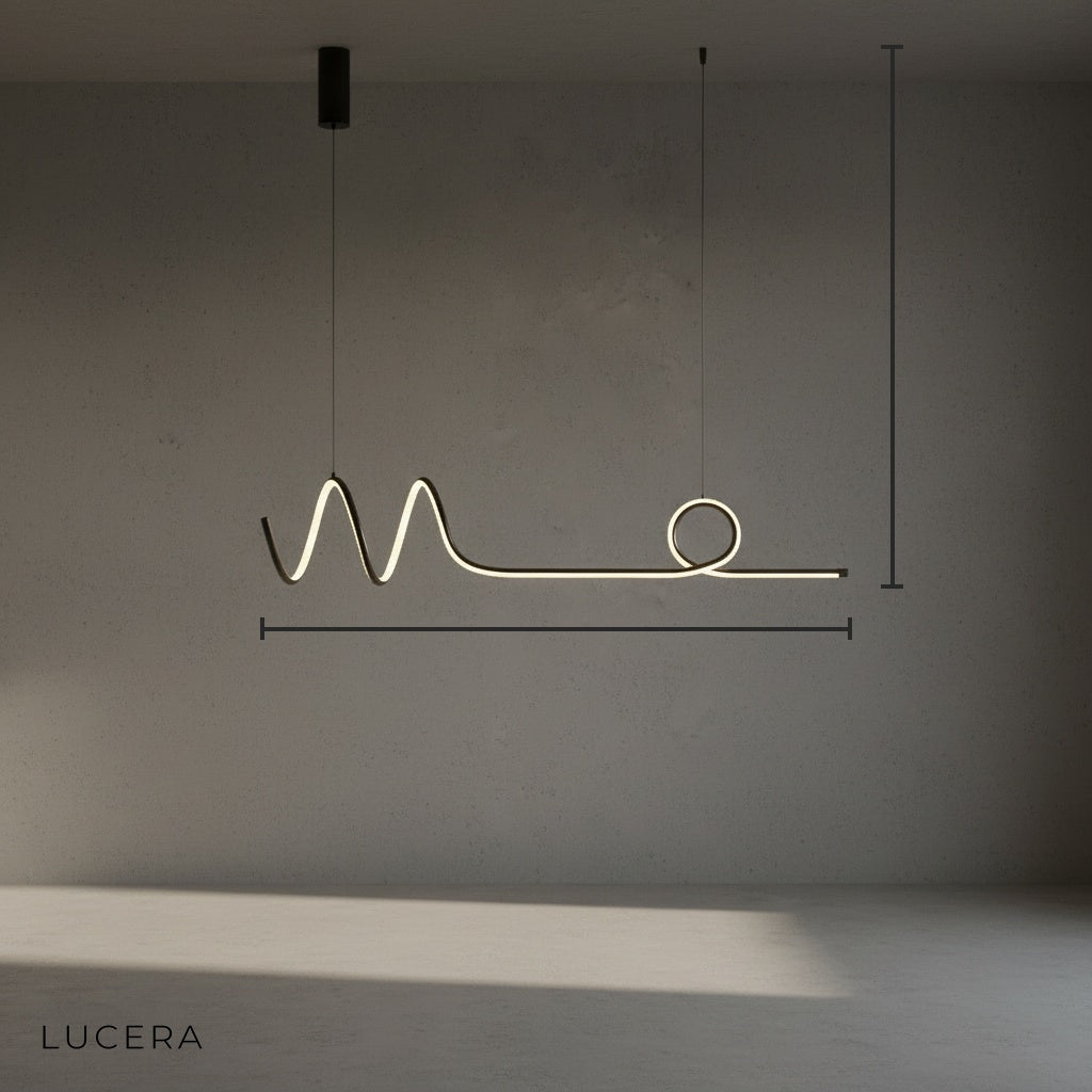 Eira Nordic Pendant Lamp with Long Strip - Pendant Lights | Lucera Lighting