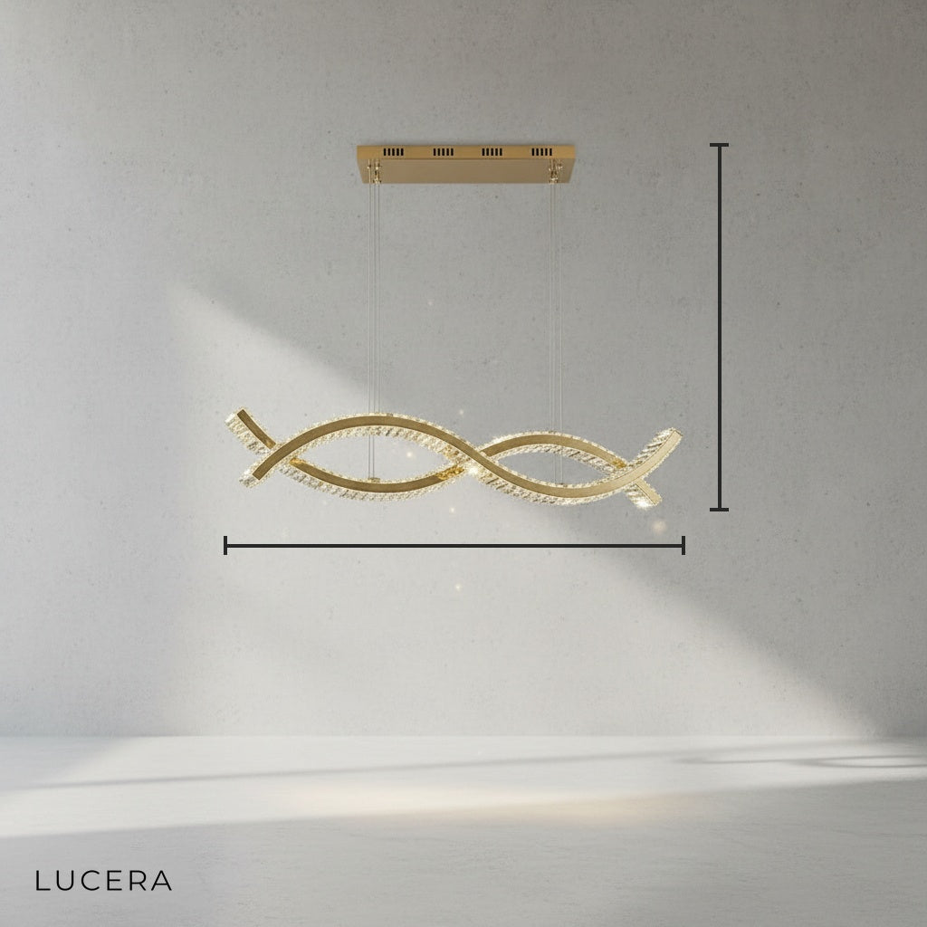 Natt LED Chandelier Wave Design - Chandeliers | Lucera Lighting