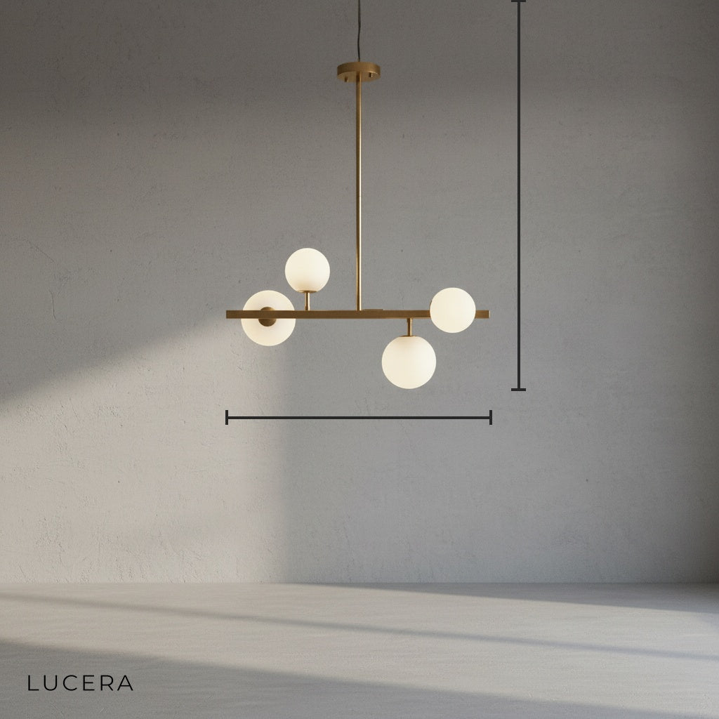 Nord Gold Pearls Chandelier for Kitchen - Pendant Lights | Lucera Lighting