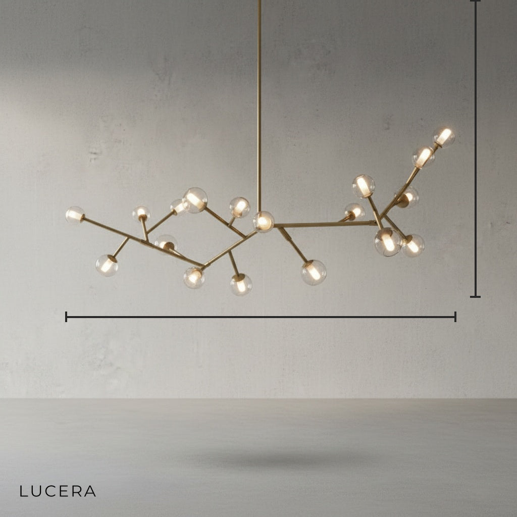 Norn Molecular-Shaped Chandelier - Chandeliers | Lucera Lighting
