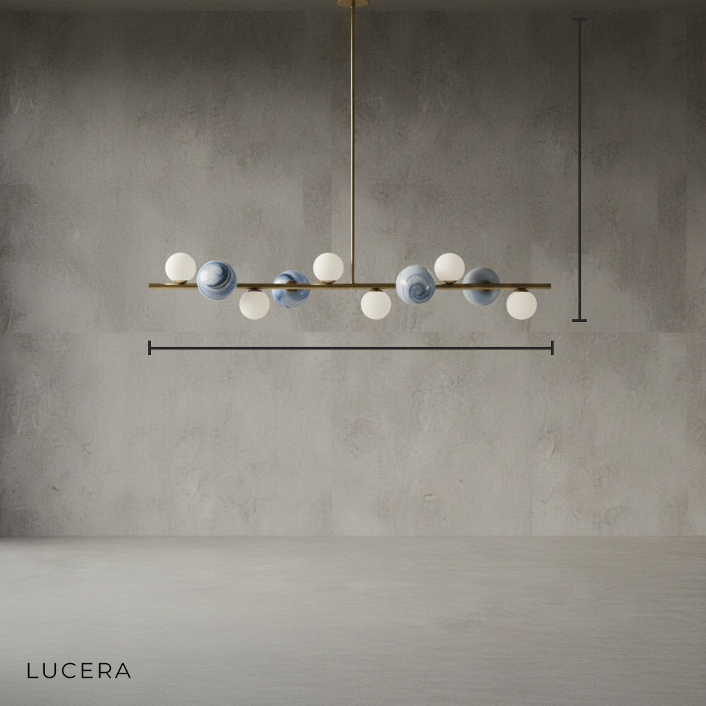 Ran Linear Chandelier for Dining Room - Pendant Lights | Lucera Lighting