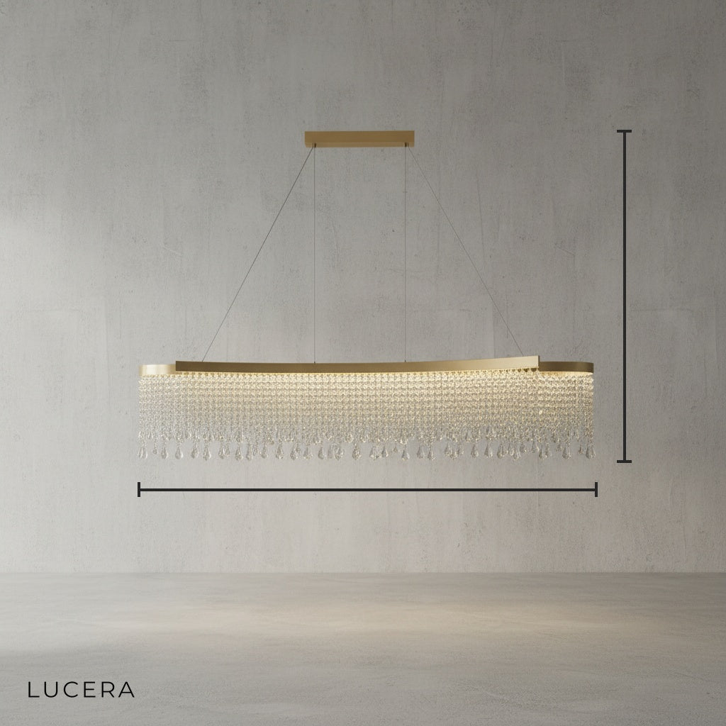 Canto Modern Gold Crystal Chandelier - Chandeliers | Lucera Lighting