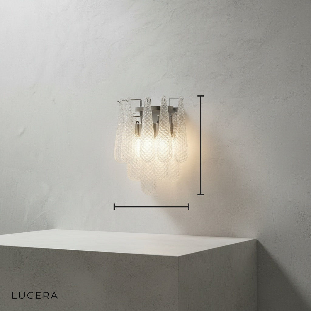 Circo Murano Style Textured Glass Wall Sconce - Wall Lights & Sconces | Lucera Lighting