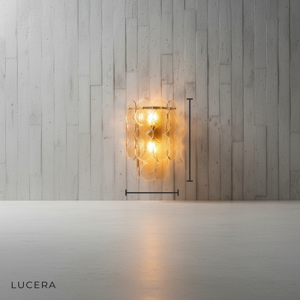 Colmo Caspian Textured Glass Wall Light - Wall Lights & Sconces | Lucera Lighting