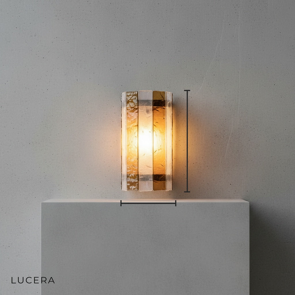 Luce Retro French Wall Lamp with Brass & Glass - Wall Lights & Sconces | Lucera Lighting