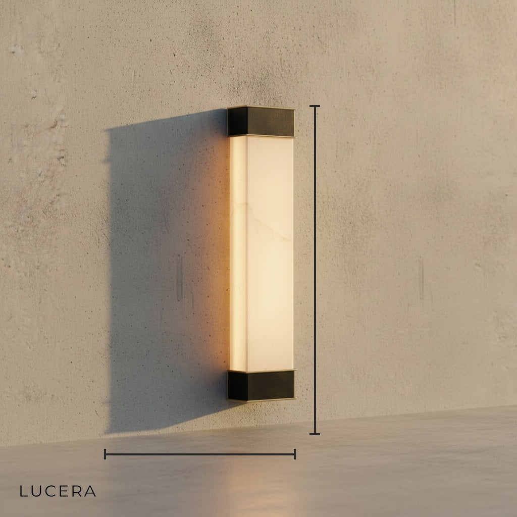 Marco Rectangular Marble Wall Lamp - Wall Lights & Sconces | Lucera Lighting