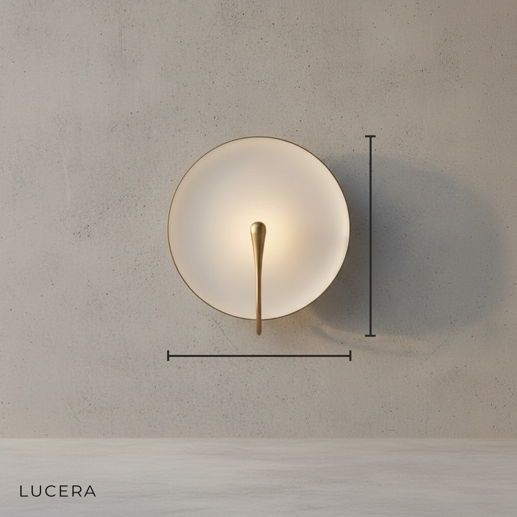 Notte Lens White Marble Wall Lamp - Wall Lights & Sconces | Lucera Lighting