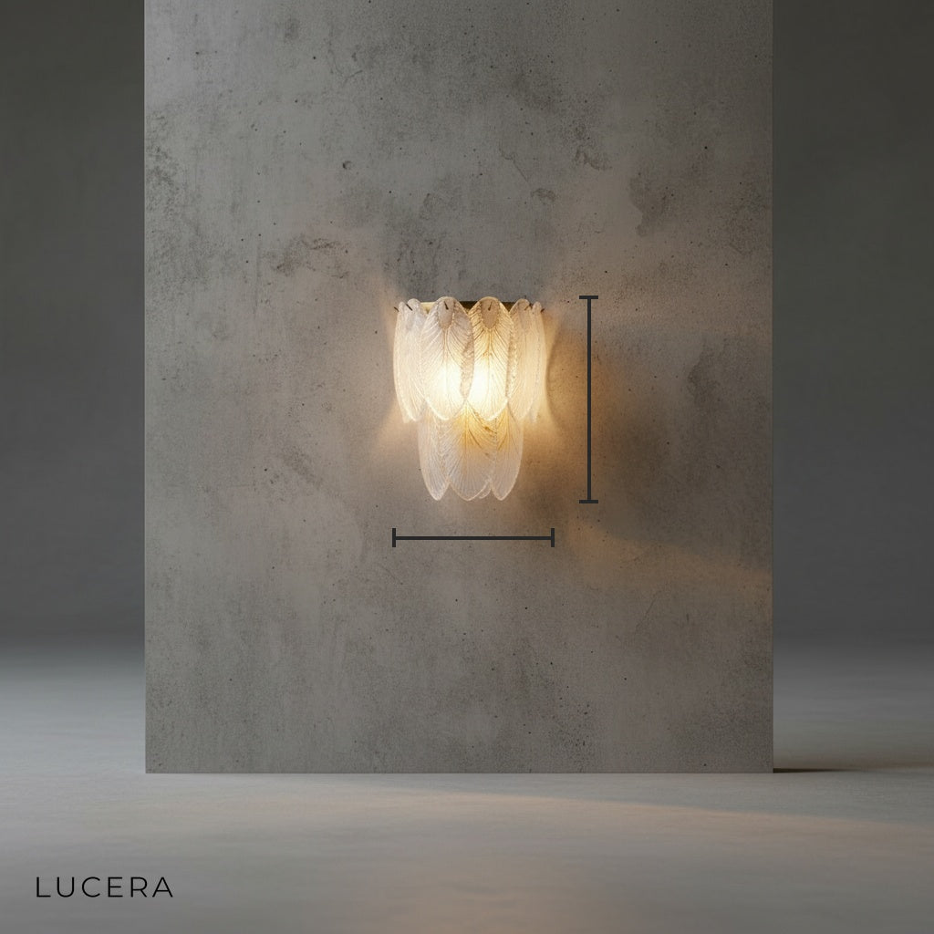 Albenga Feather Wall Lamp for Living Room - Wall Lights & Sconces | Lucera Lighting