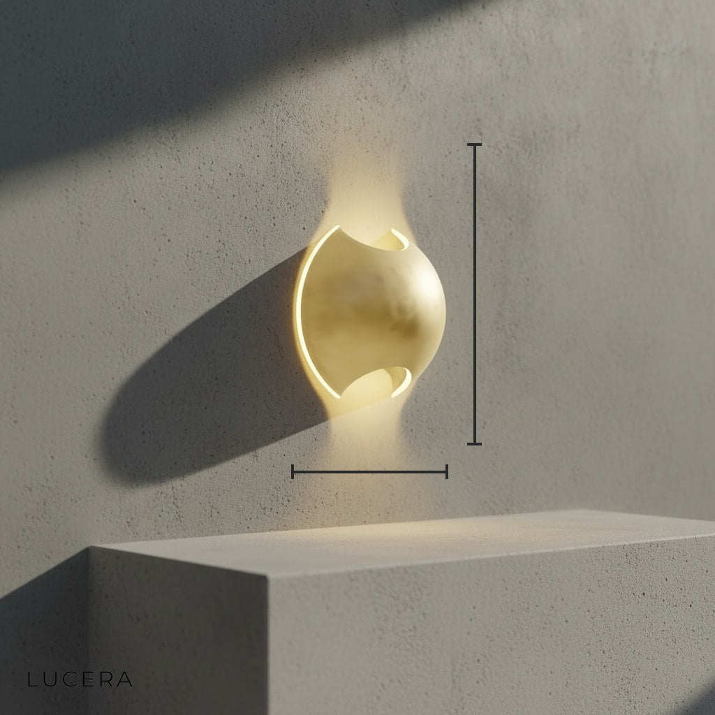 Wenge Semi Sphere Wall Lamp for Living Room - Wall Lights & Sconces | Lucera Lighting