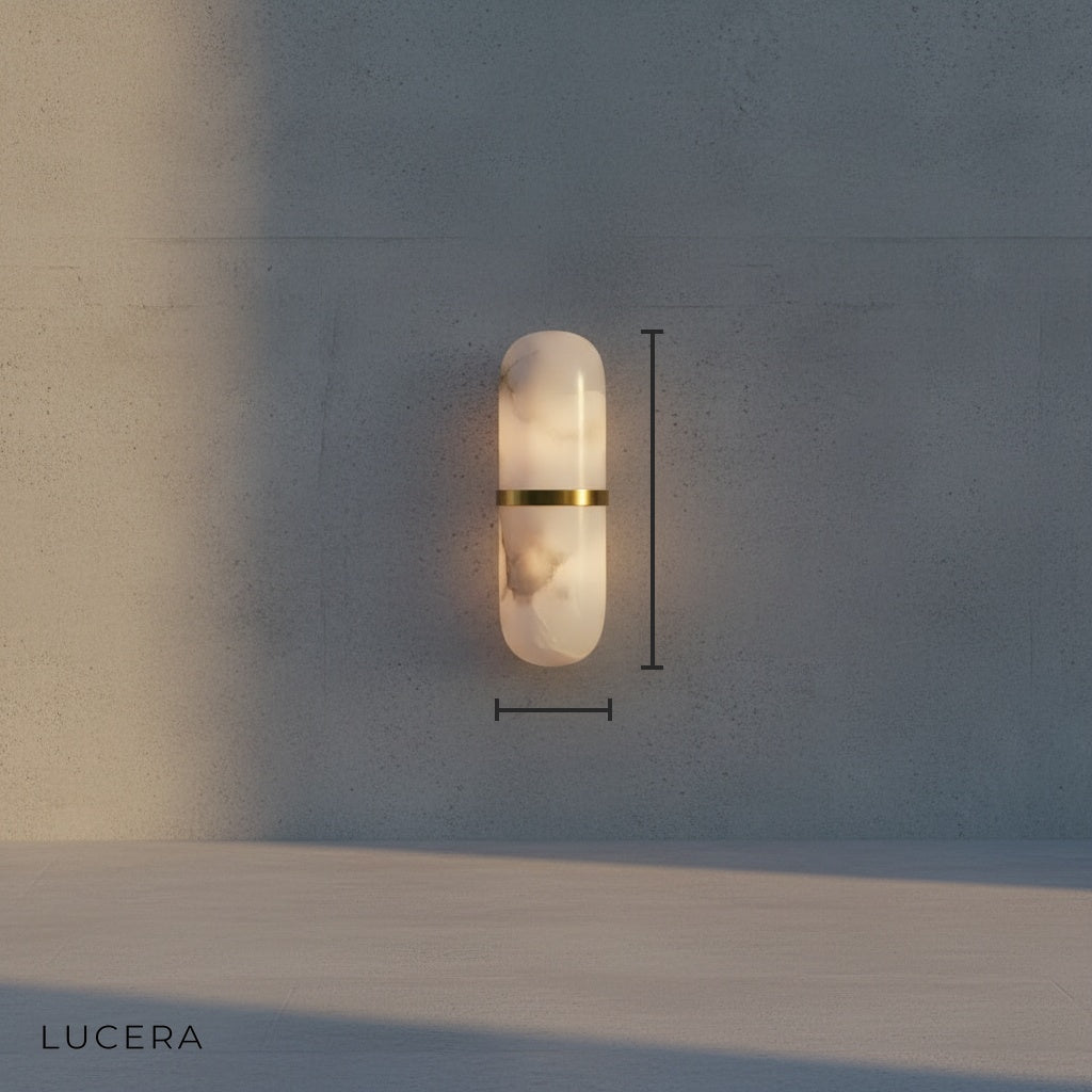 Xenon Modern Wall Lamp in Copper and Marble - Wall Lights & Sconces | Lucera Lighting