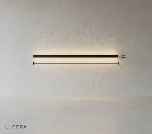 studio shot of Staccato Bookshelf LED Wall Lamp with minimalist iron frame and acrylic shades