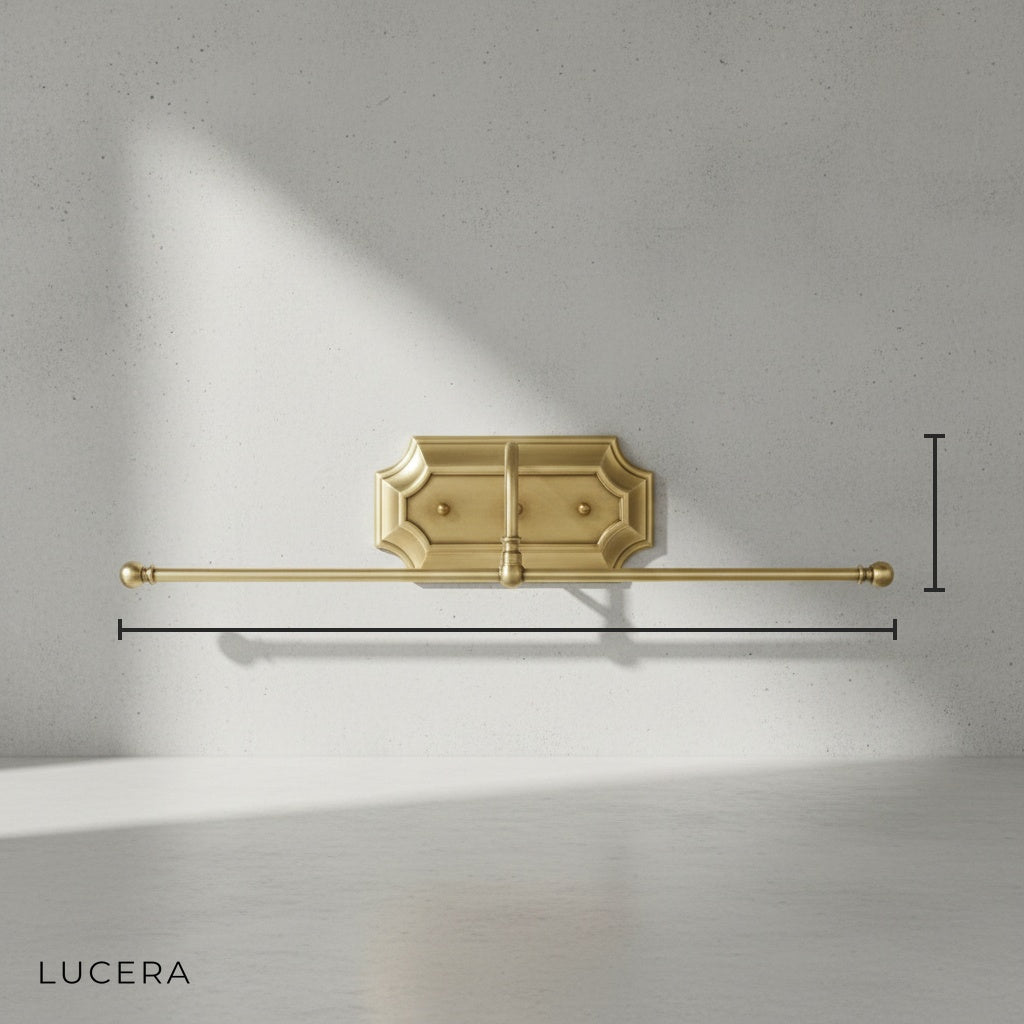 Martellato Antique Wall Mounted Brass LED Lamp - Wall Lights & Sconces | Lucera Lighting