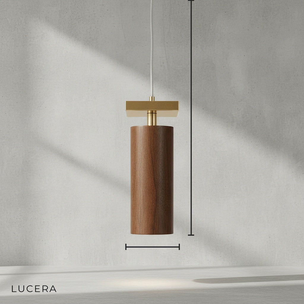 Saltando Cylinder Wooden LED Wall Lamp - Pendant Lights | Lucera Lighting